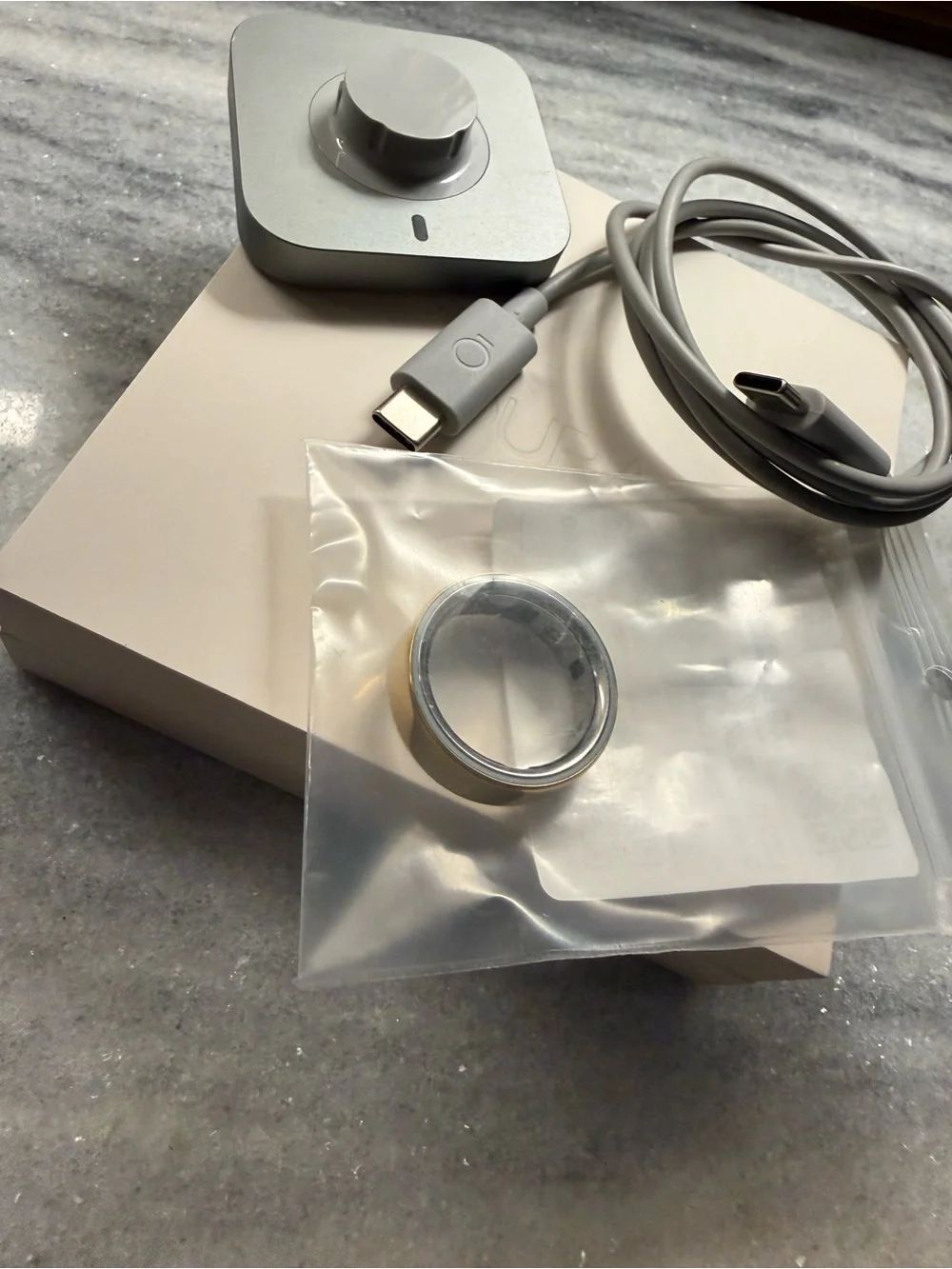 Oura Smart Ring by Oura — Silver Finish with Charger